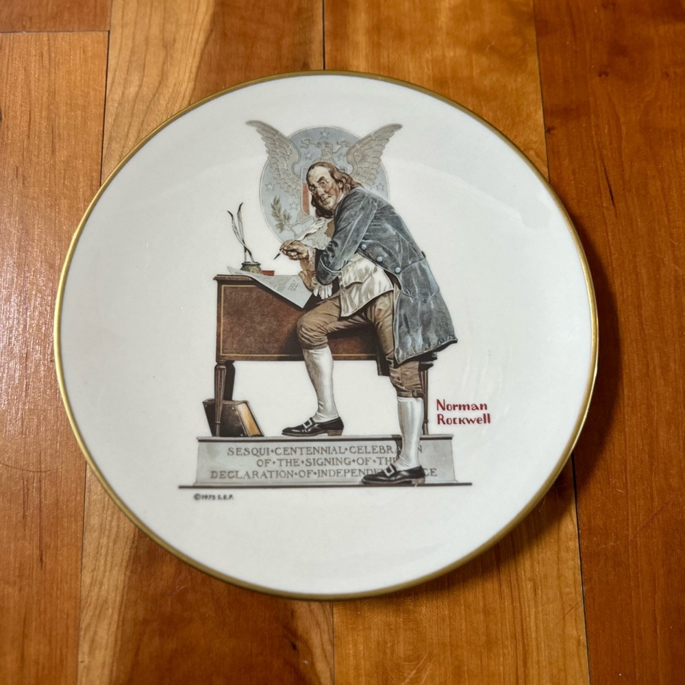 Norman Rockwell Limited Edition 1976 Saturday Evening Post Plate